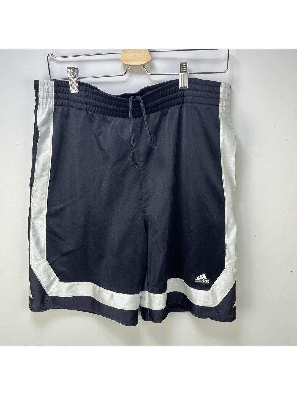 Vintage Adidas Black White Side Basketball Shorts M